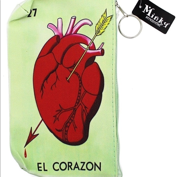 Mexican “El Corazón” Zippered Pouch, NWT - Picture 3 of 3